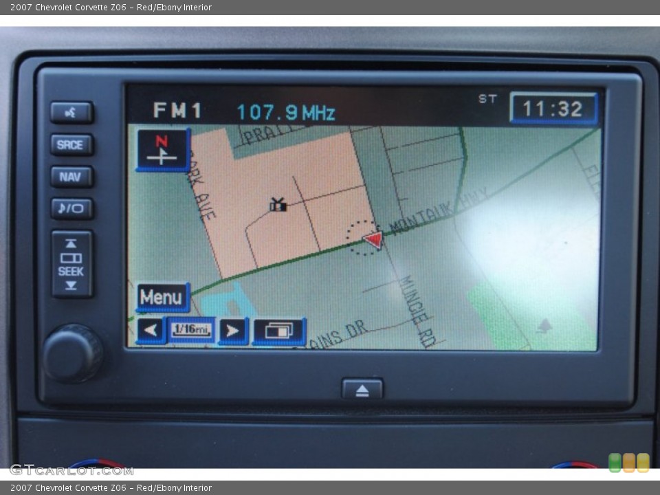 Red/Ebony Interior Navigation for the 2007 Chevrolet Corvette Z06 #63569563