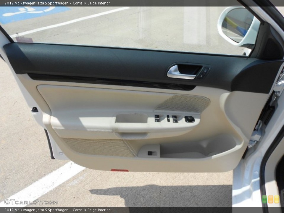 Cornsilk Beige Interior Door Panel for the 2012 Volkswagen Jetta S SportWagen #63573476