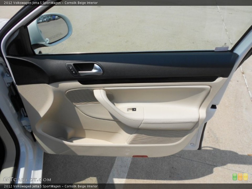 Cornsilk Beige Interior Door Panel for the 2012 Volkswagen Jetta S SportWagen #63573491