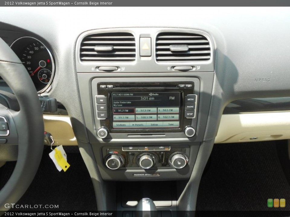 Cornsilk Beige Interior Controls for the 2012 Volkswagen Jetta S SportWagen #63573533