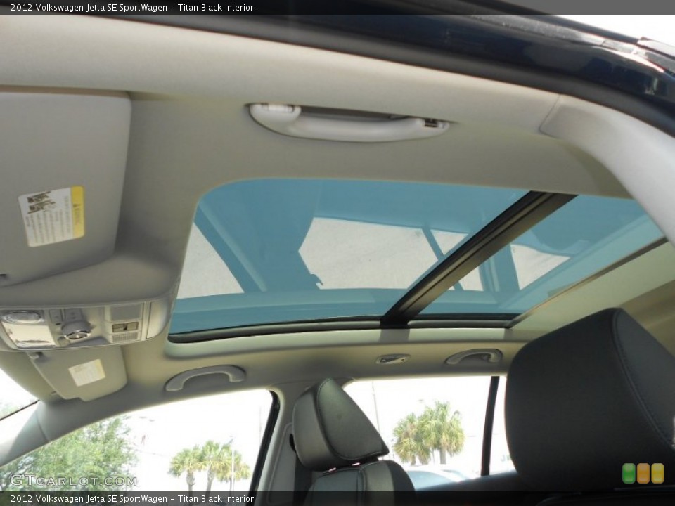 Titan Black Interior Sunroof for the 2012 Volkswagen Jetta SE SportWagen #63573887