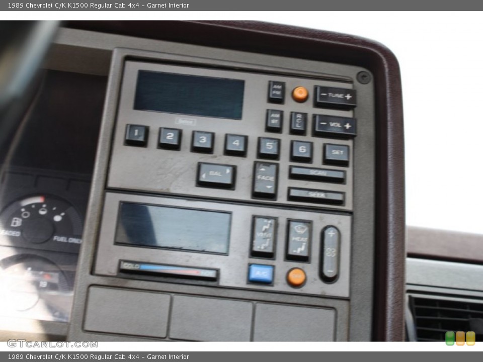 Garnet Interior Controls for the 1989 Chevrolet C/K K1500 Regular Cab 4x4 #63582460
