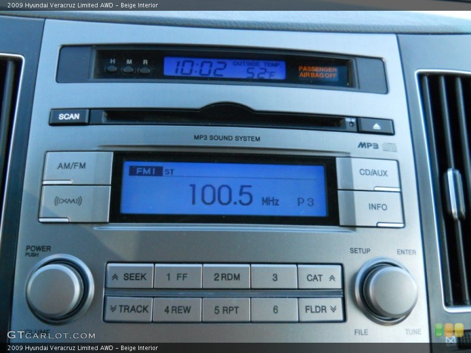 Beige Interior Audio System for the 2009 Hyundai Veracruz Limited AWD #63585977
