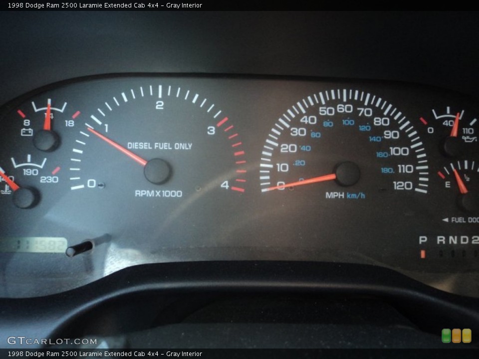 Gray Interior Gauges for the 1998 Dodge Ram 2500 Laramie Extended Cab 4x4 #63594718