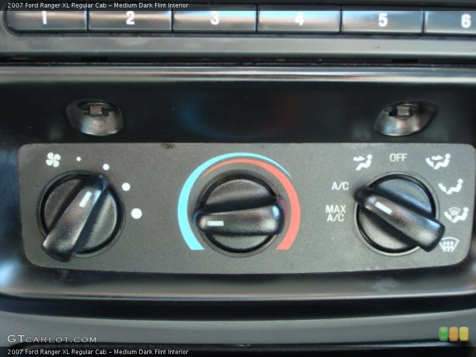 Medium Dark Flint Interior Controls for the 2007 Ford Ranger XL Regular Cab #63597361