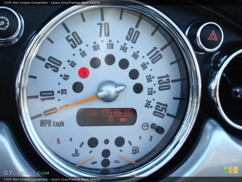 Space Grey/Panther Black Interior Gauges for the 2005 Mini Cooper Convertible #63597520