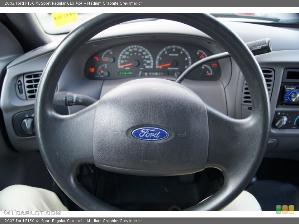 Medium Graphite Grey Interior Steering Wheel for the 2003 Ford F150 XL Sport Regular Cab 4x4 #63597569