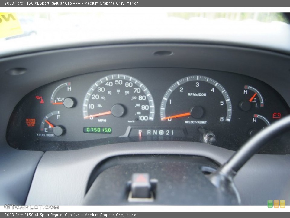 Medium Graphite Grey Interior Gauges for the 2003 Ford F150 XL Sport Regular Cab 4x4 #63597579