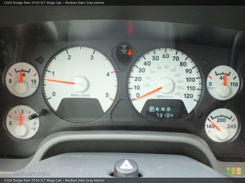 Medium Slate Gray Interior Gauges for the 2009 Dodge Ram 3500 SLT Mega Cab #63599881