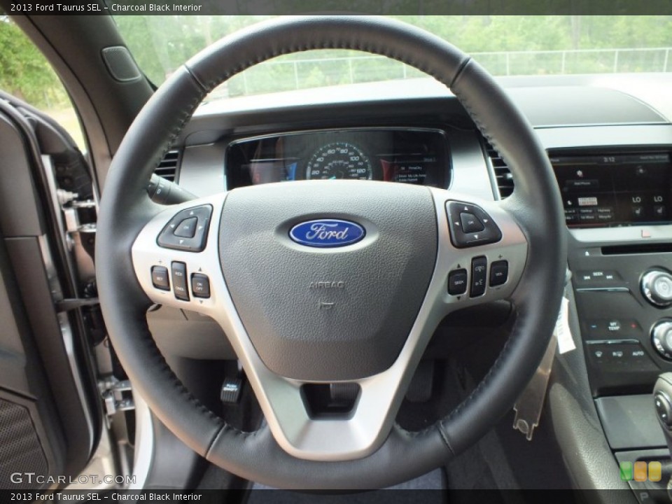 Charcoal Black Interior Steering Wheel for the 2013 Ford Taurus SEL #63600811