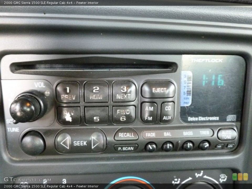 Pewter Interior Audio System for the 2000 GMC Sierra 1500 SLE Regular Cab 4x4 #63607189