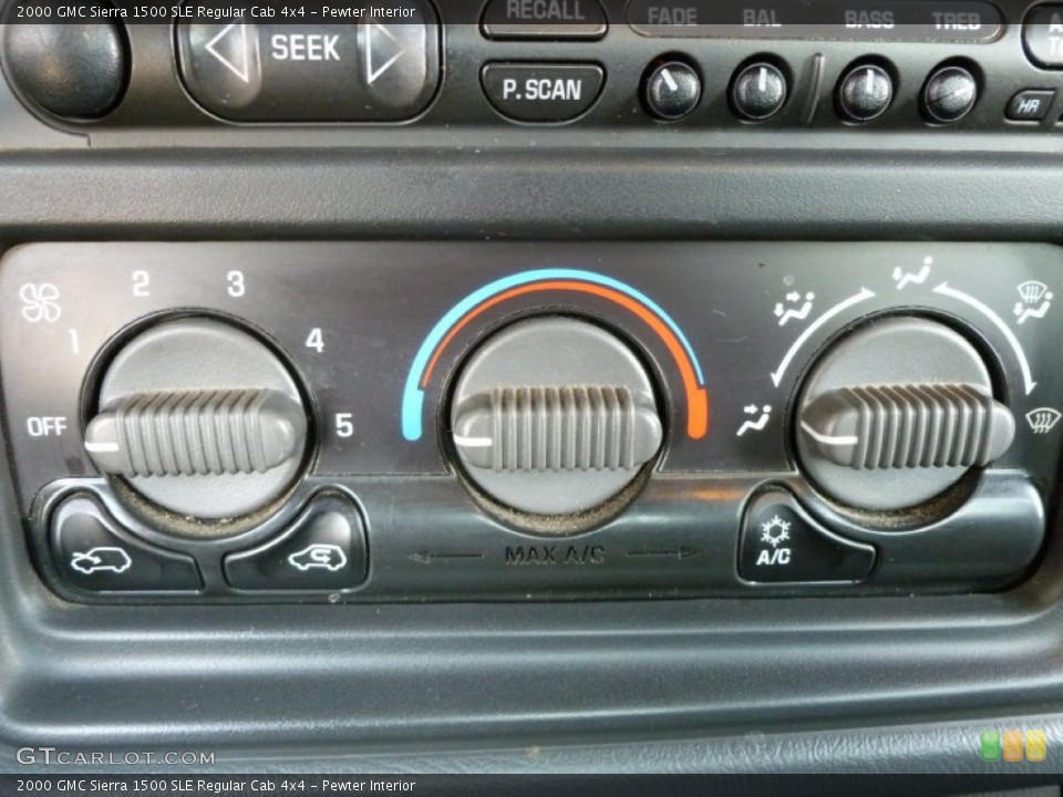 Pewter Interior Controls for the 2000 GMC Sierra 1500 SLE Regular Cab 4x4 #63607195
