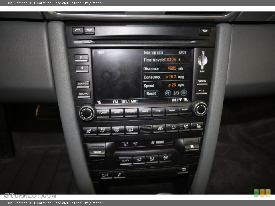 Stone Grey Interior Controls for the 2009 Porsche 911 Carrera S Cabriolet #63610964
