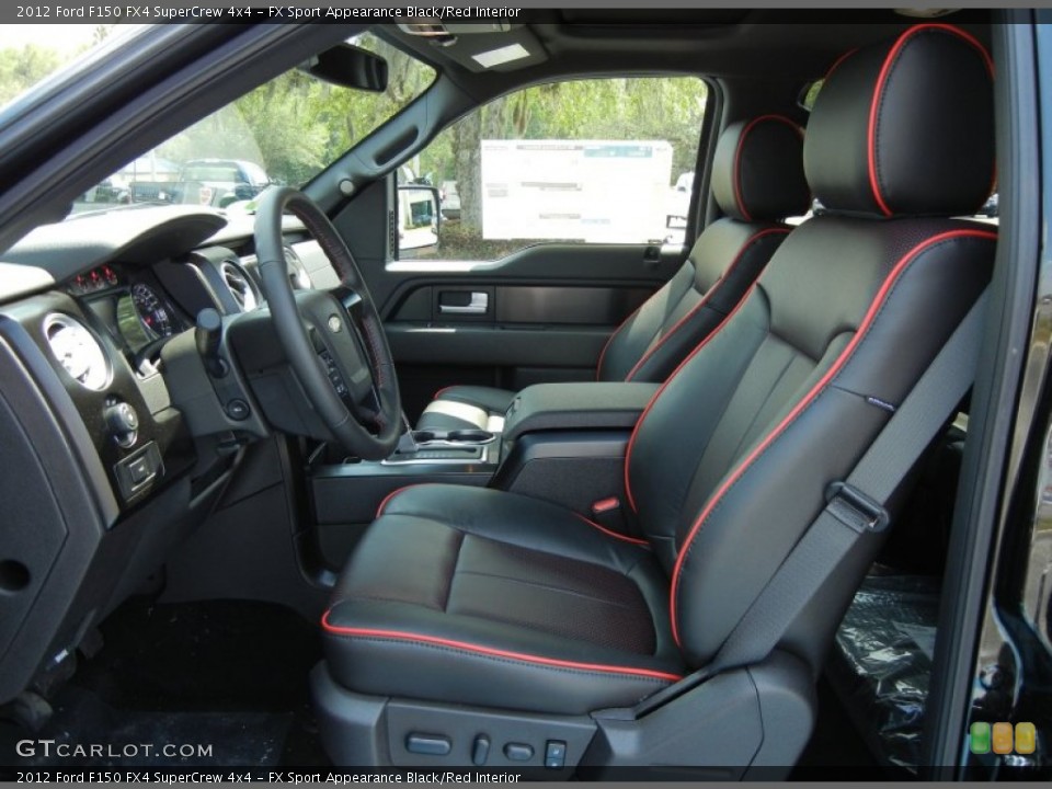 FX Sport Appearance Black/Red Interior Photo for the 2012 Ford F150 FX4 SuperCrew 4x4 #63612988