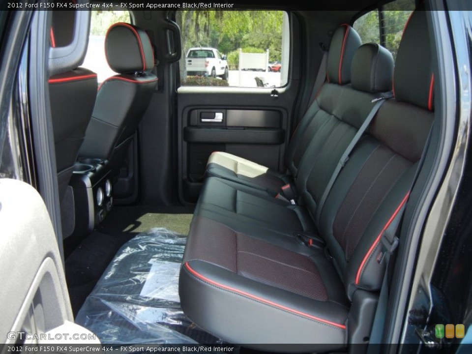 FX Sport Appearance Black/Red Interior Rear Seat for the 2012 Ford F150 FX4 SuperCrew 4x4 #63612997