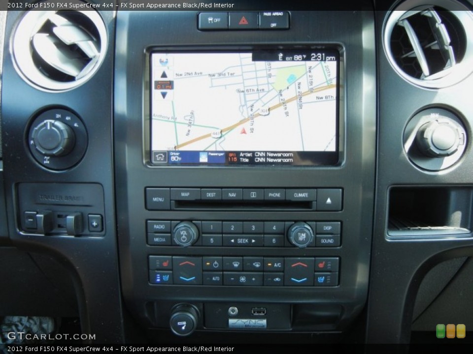 FX Sport Appearance Black/Red Interior Navigation for the 2012 Ford F150 FX4 SuperCrew 4x4 #63613030