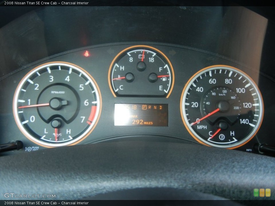 Charcoal Interior Gauges for the 2008 Nissan Titan SE Crew Cab #63616141