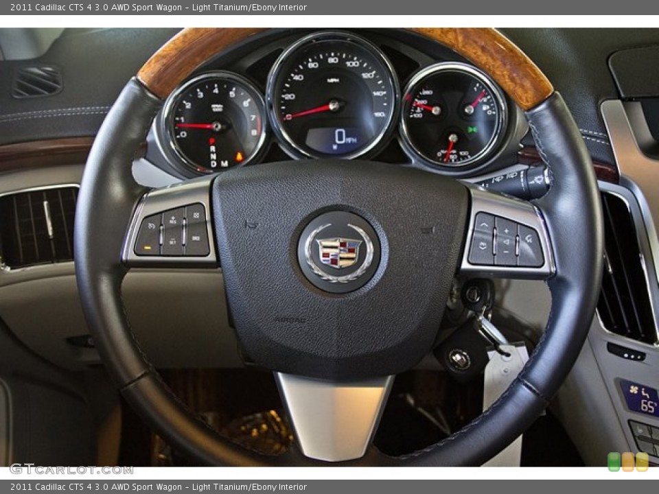 Light Titanium/Ebony Interior Steering Wheel for the 2011 Cadillac CTS 4 3.0 AWD Sport Wagon #63620695