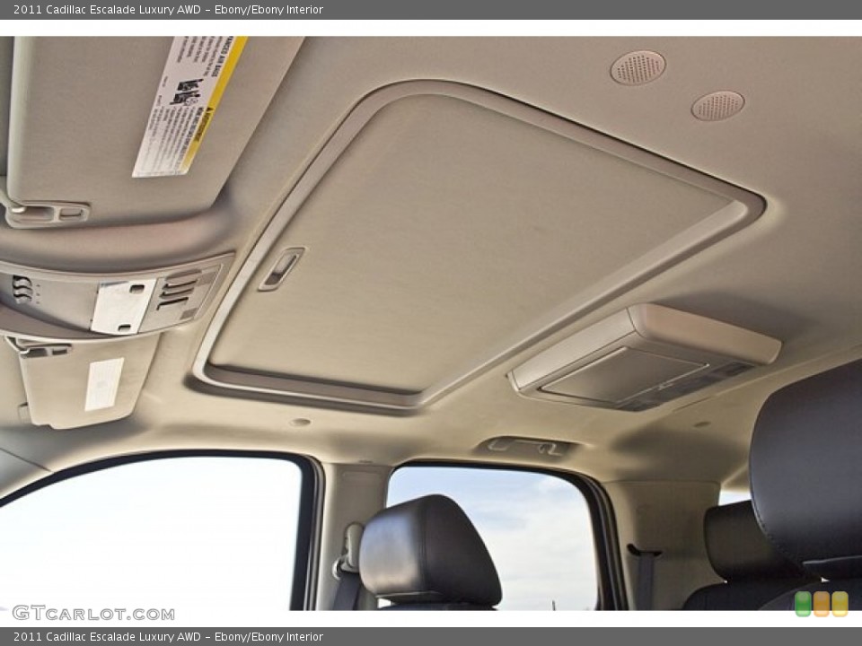 Ebony/Ebony Interior Sunroof for the 2011 Cadillac Escalade Luxury AWD #63621791