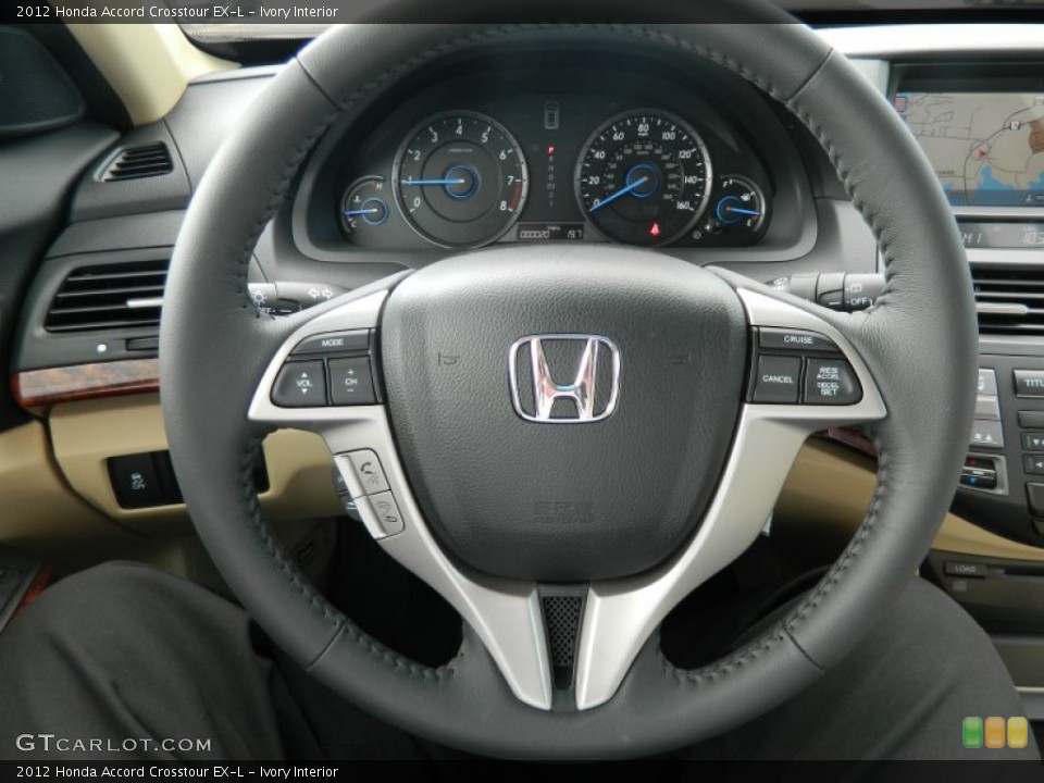 Ivory Interior Steering Wheel for the 2012 Honda Accord Crosstour EX-L #63623740
