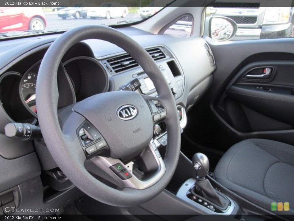 Black Interior Steering Wheel for the 2012 Kia Rio EX #63624298