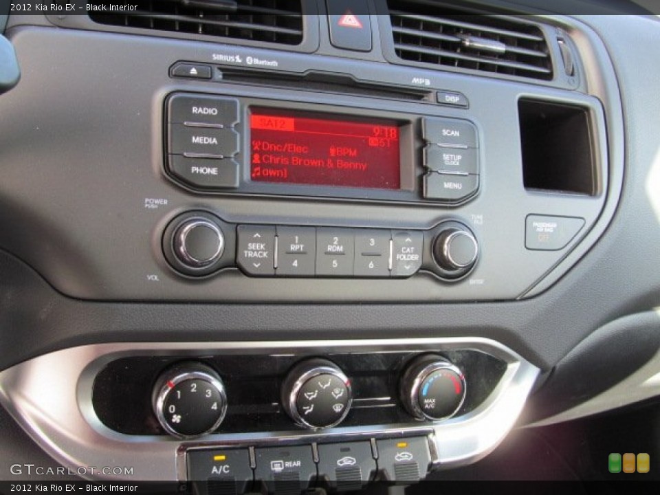 Black Interior Controls for the 2012 Kia Rio EX #63624304