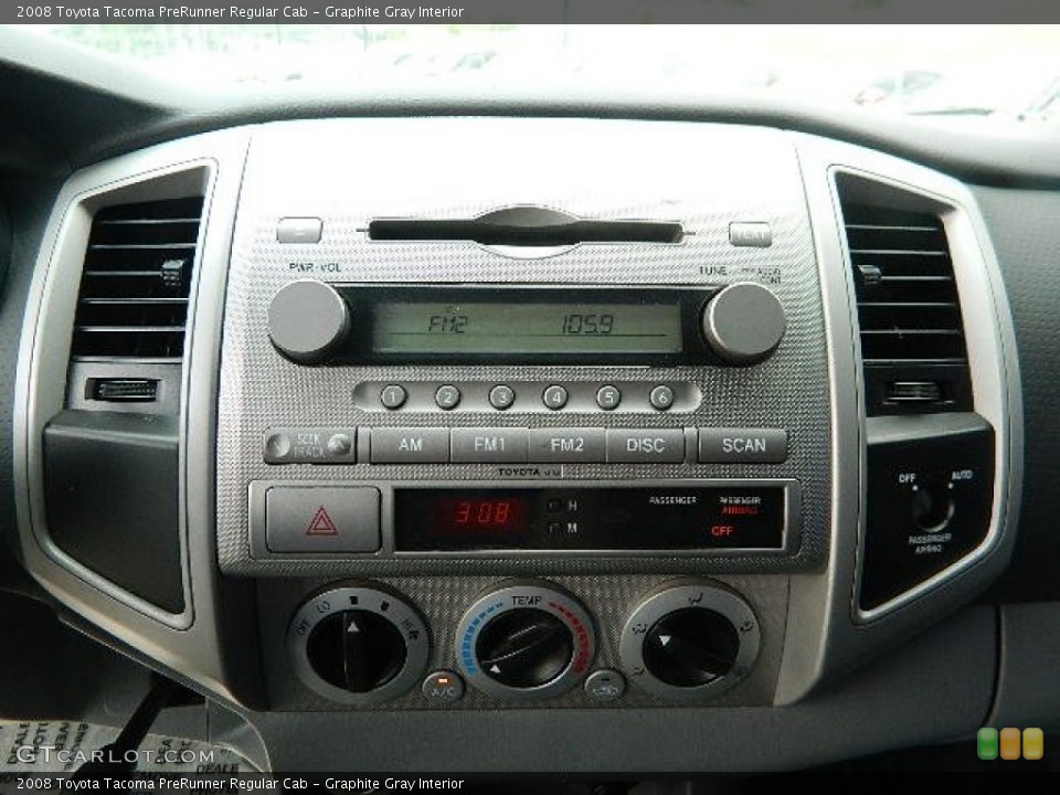 Graphite Gray Interior Controls for the 2008 Toyota Tacoma PreRunner Regular Cab #63624424
