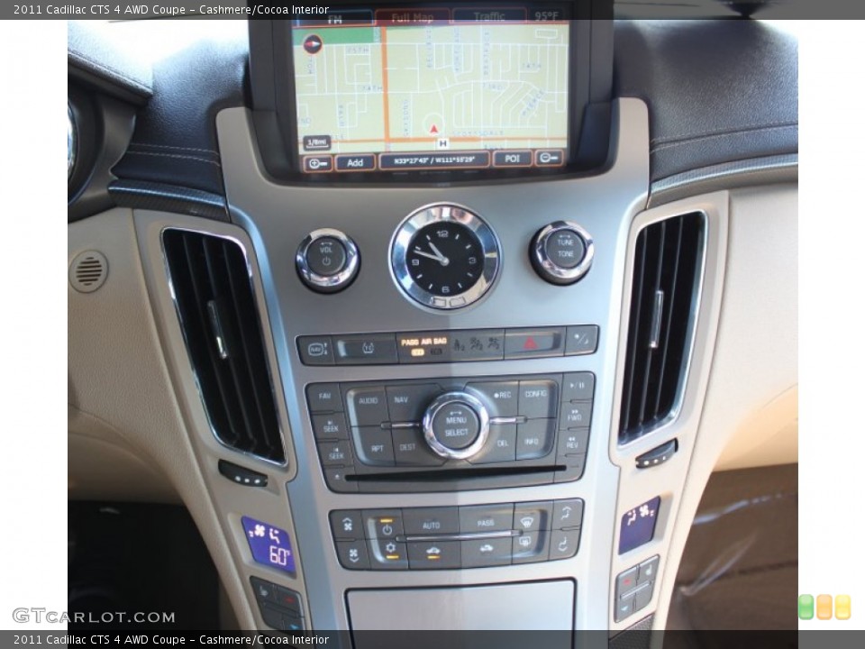Cashmere/Cocoa Interior Controls for the 2011 Cadillac CTS 4 AWD Coupe #63628603