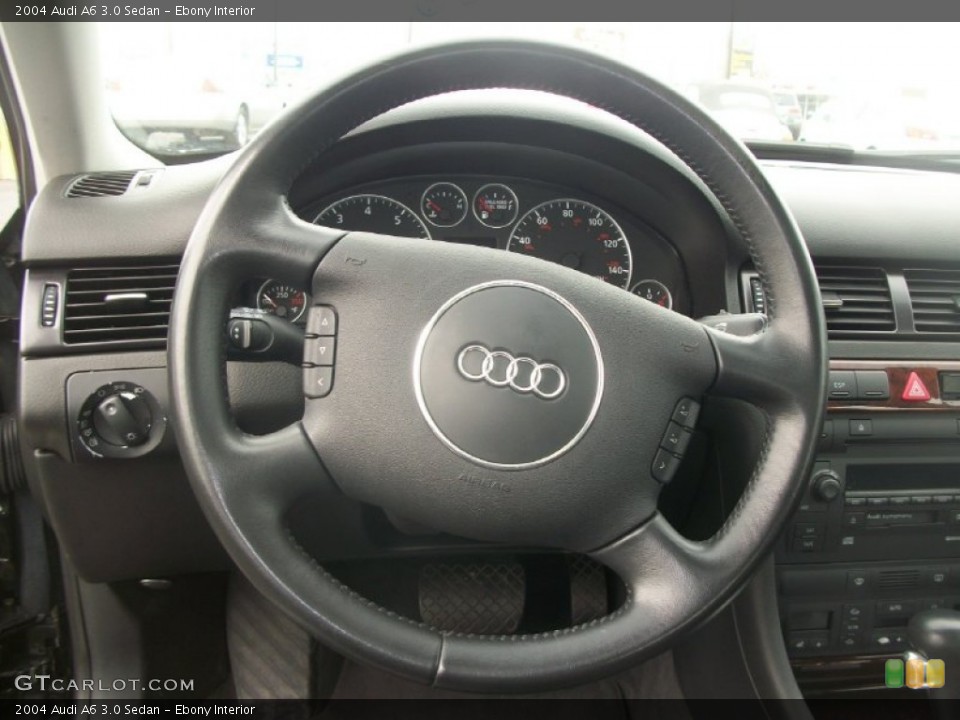 Ebony Interior Steering Wheel for the 2004 Audi A6 3.0 Sedan #63631939