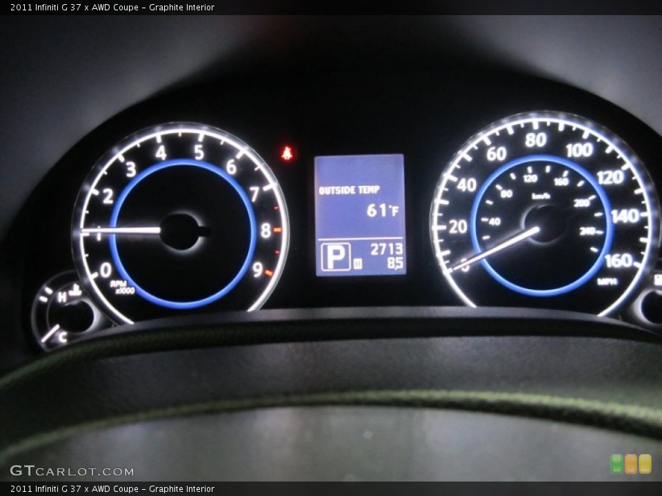 Graphite Interior Gauges for the 2011 Infiniti G 37 x AWD Coupe #63637546