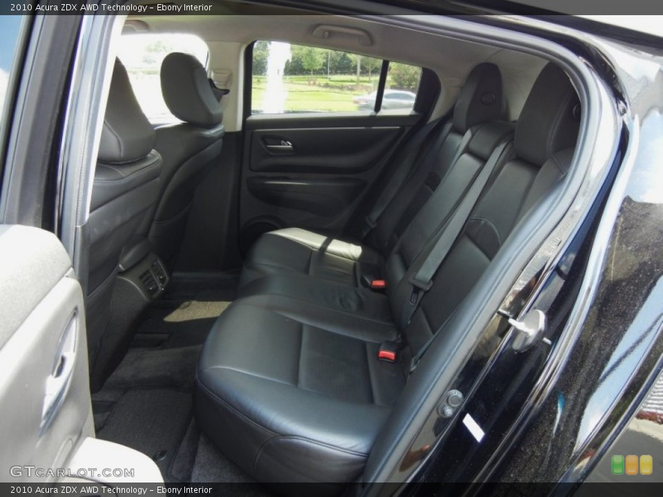 Ebony Interior Rear Seat for the 2010 Acura ZDX AWD Technology #63638055