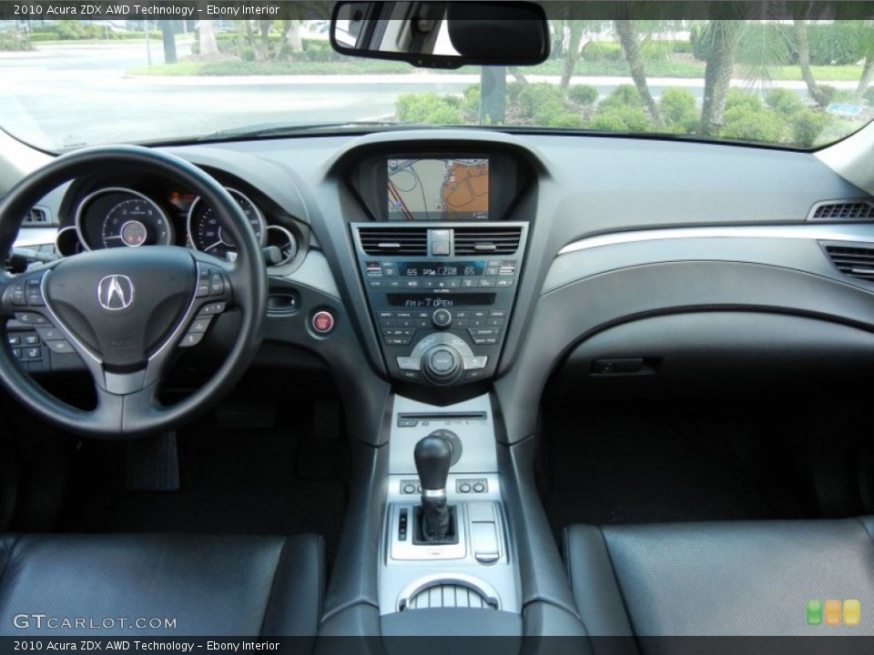 Ebony Interior Dashboard for the 2010 Acura ZDX AWD Technology #63638101