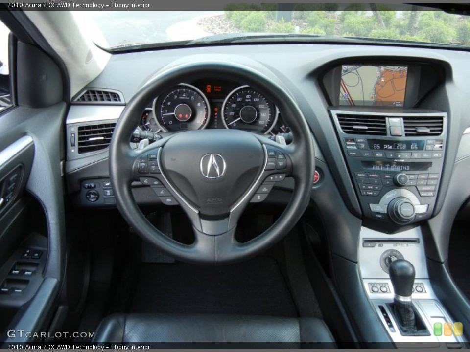 Ebony Interior Dashboard for the 2010 Acura ZDX AWD Technology #63638110