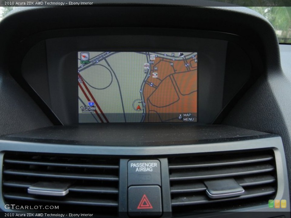 Ebony Interior Navigation for the 2010 Acura ZDX AWD Technology #63638131
