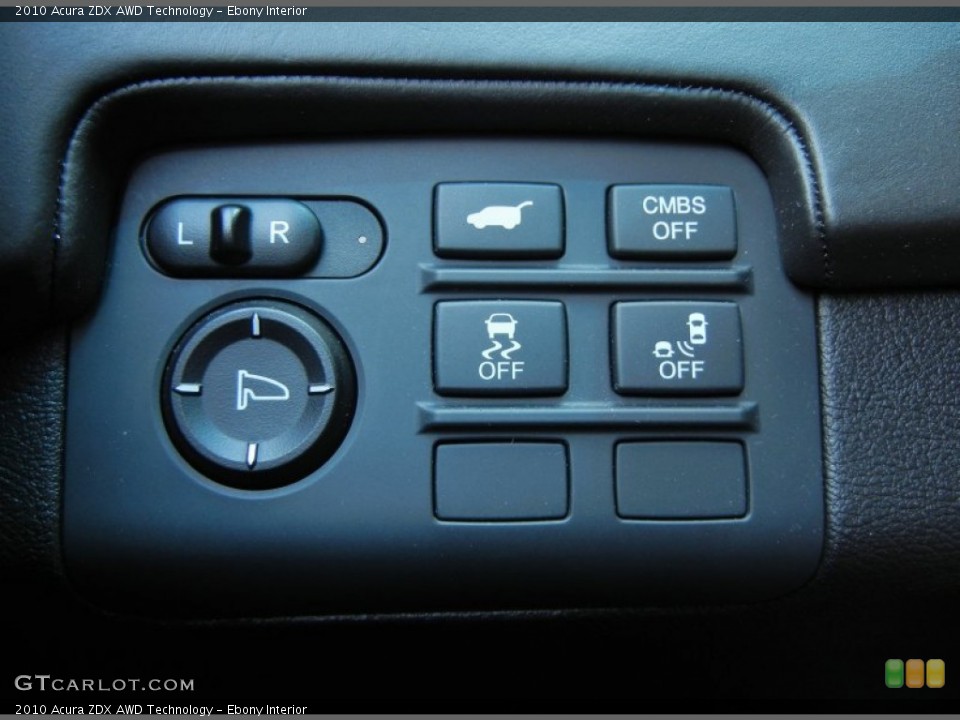 Ebony Interior Controls for the 2010 Acura ZDX AWD Technology #63638167