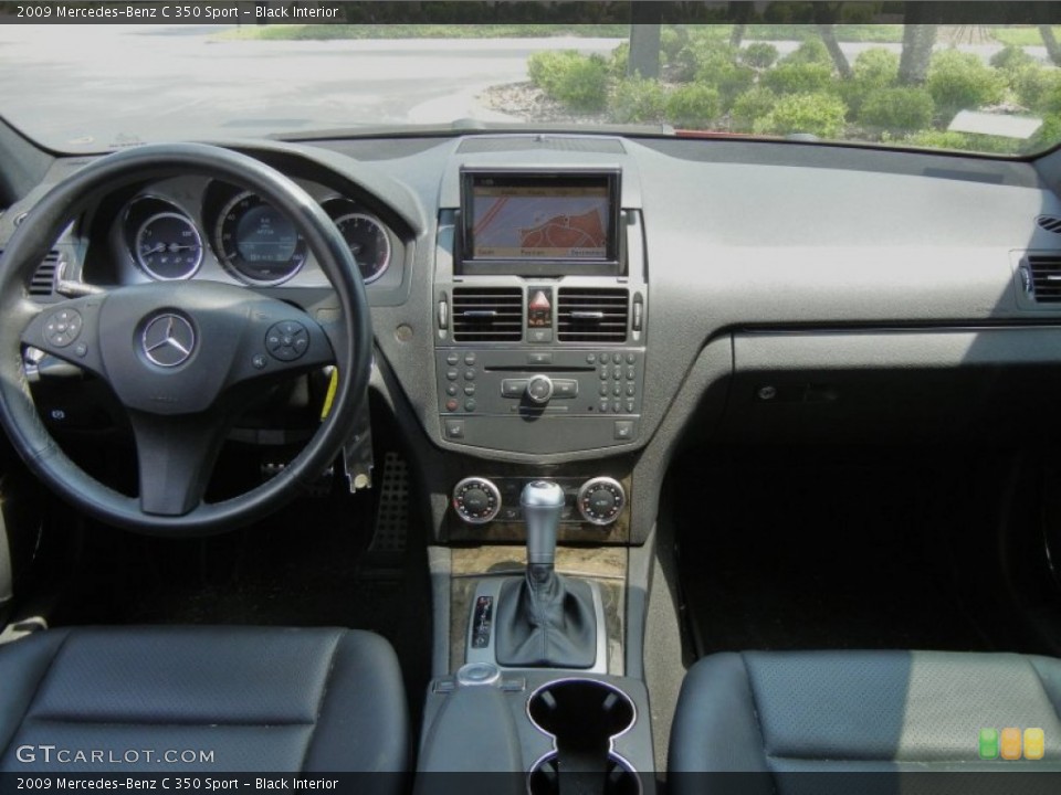 Black Interior Dashboard for the 2009 Mercedes-Benz C 350 Sport #63639088
