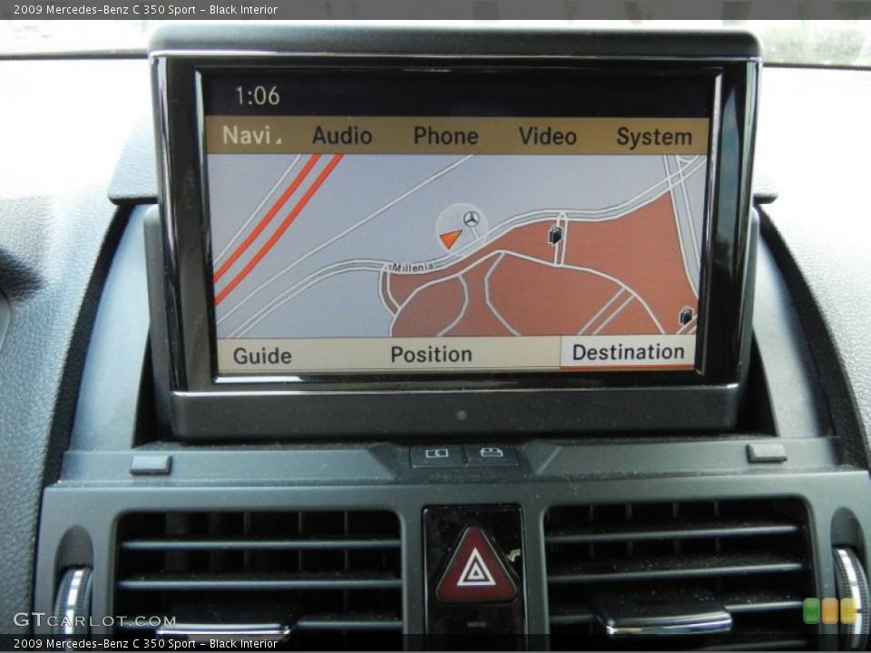 Black Interior Navigation for the 2009 Mercedes-Benz C 350 Sport #63639117