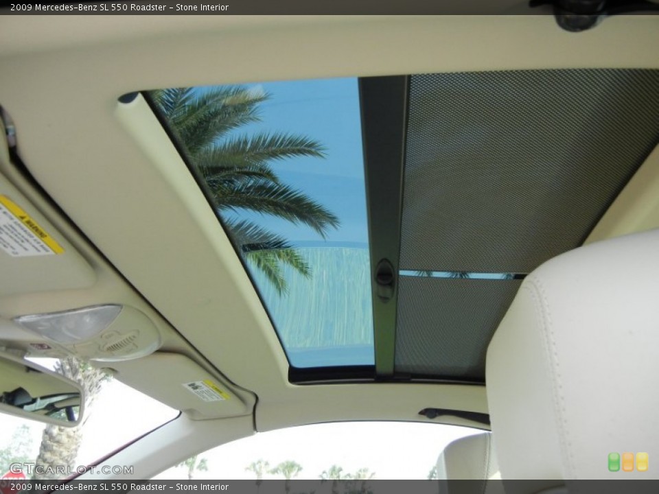 Stone Interior Sunroof for the 2009 Mercedes-Benz SL 550 Roadster #63639445