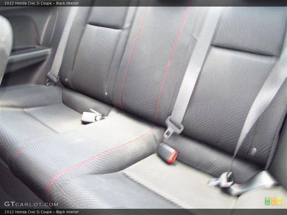 Black Interior Rear Seat for the 2012 Honda Civic Si Coupe #63642814