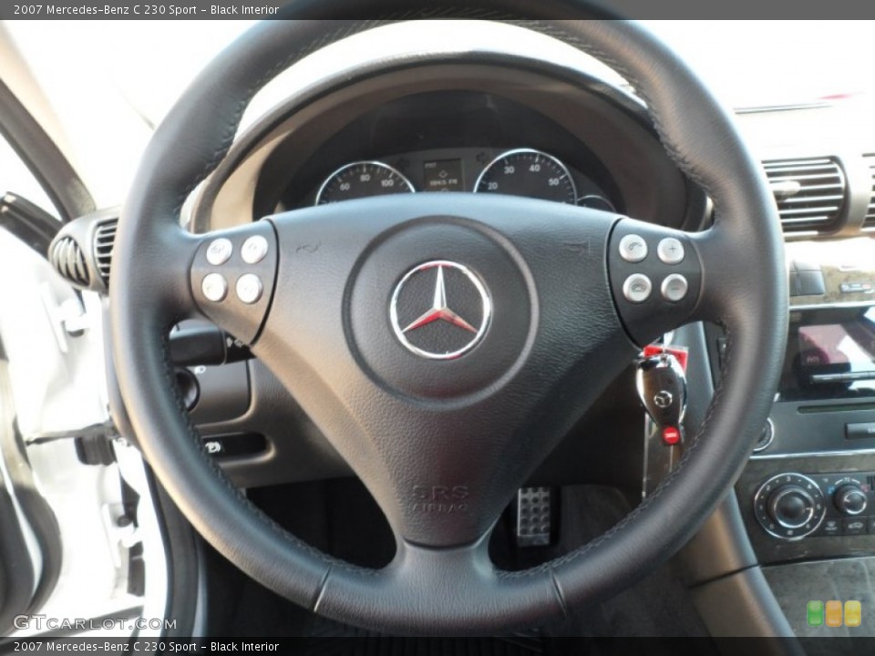 Black Interior Steering Wheel for the 2007 Mercedes-Benz C 230 Sport #63650101