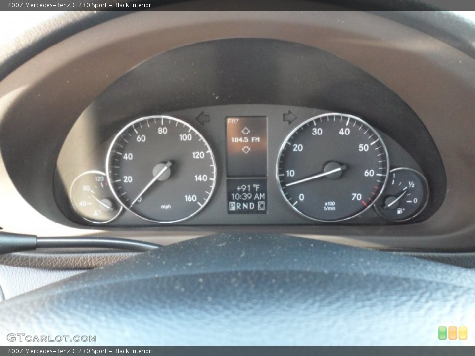 Black Interior Gauges for the 2007 Mercedes-Benz C 230 Sport #63650110