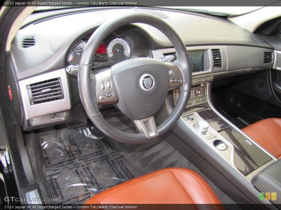 London Tan/Warm Charcoal Interior Dashboard for the 2010 Jaguar XF XF Supercharged Sedan #63653275