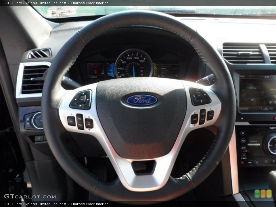 Charcoal Black Interior Steering Wheel for the 2013 Ford Explorer Limited EcoBoost #63653284