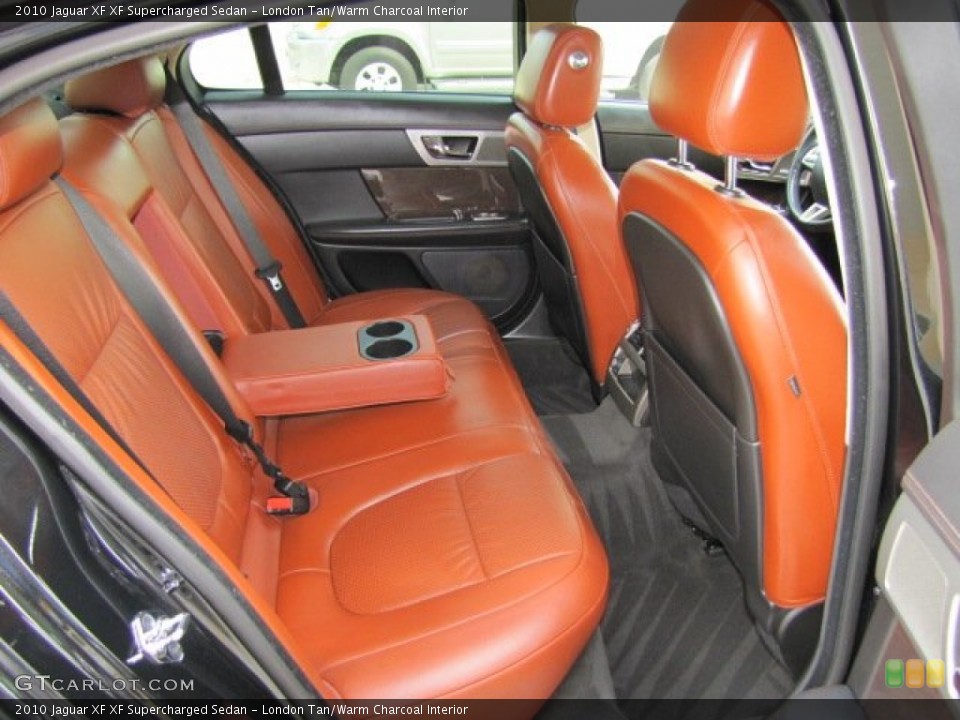 London Tan/Warm Charcoal Interior Rear Seat for the 2010 Jaguar XF XF Supercharged Sedan #63653412