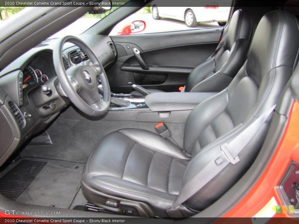 Ebony Black Interior Photo for the 2010 Chevrolet Corvette Grand Sport Coupe #63654682