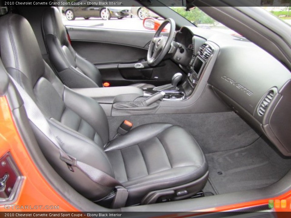 Ebony Black Interior Photo for the 2010 Chevrolet Corvette Grand Sport Coupe #63654697