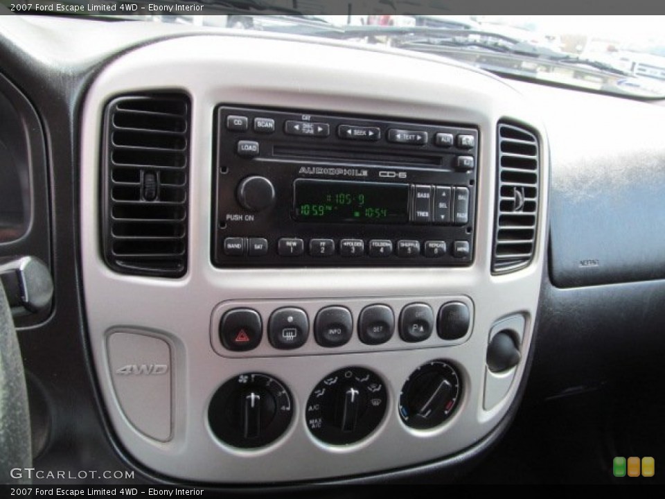 Ebony Interior Controls for the 2007 Ford Escape Limited 4WD #63658774