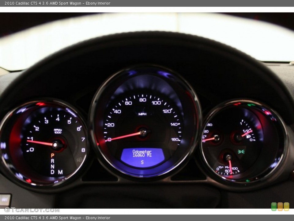 Ebony Interior Gauges for the 2010 Cadillac CTS 4 3.6 AWD Sport Wagon #63660262