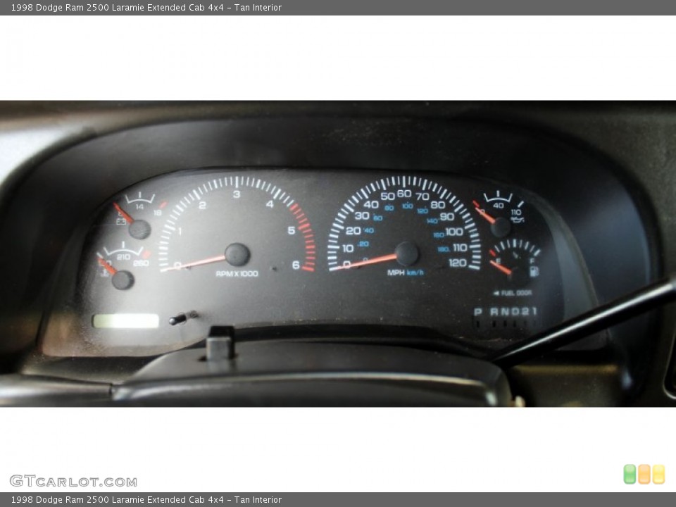 Tan Interior Gauges for the 1998 Dodge Ram 2500 Laramie Extended Cab 4x4 #63660601