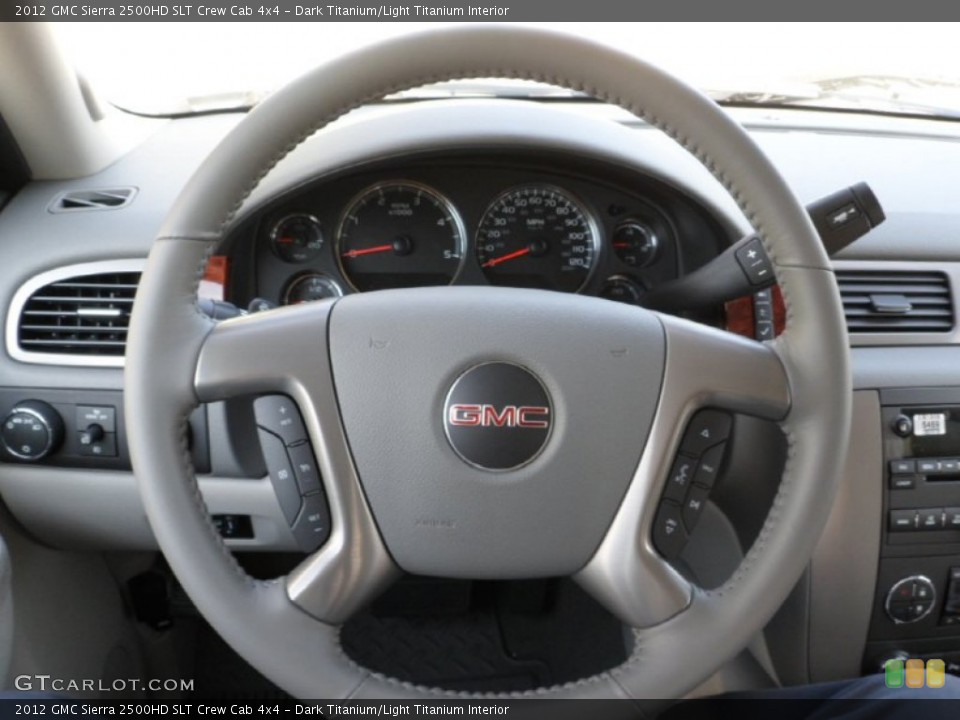 Dark Titanium/Light Titanium Interior Steering Wheel for the 2012 GMC Sierra 2500HD SLT Crew Cab 4x4 #63662173